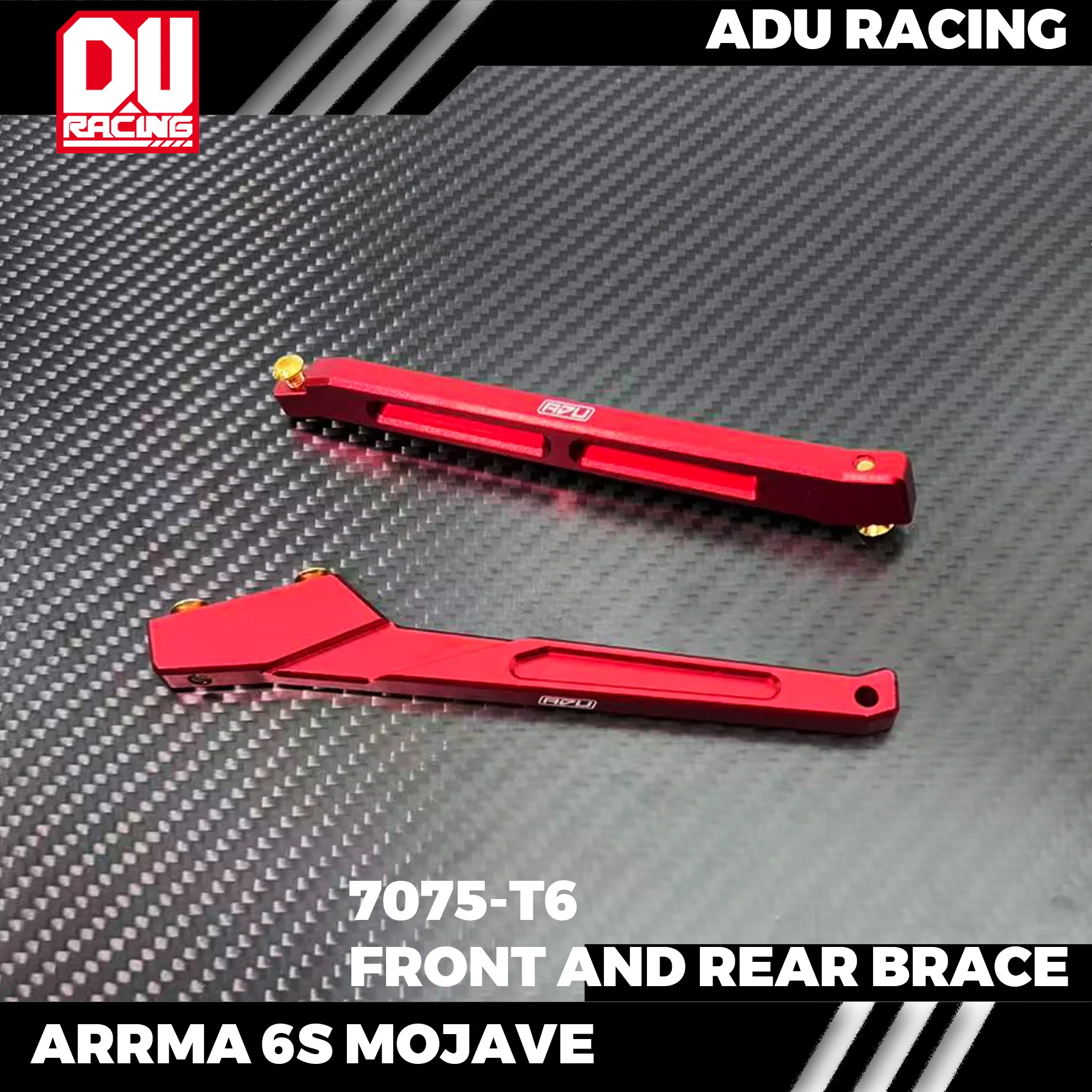 FRONT REAR CENTER  CHASSIS BRACE CNC 7075-T6 ALUMINUM FOR ARRMA 6S MOJAVE TALION