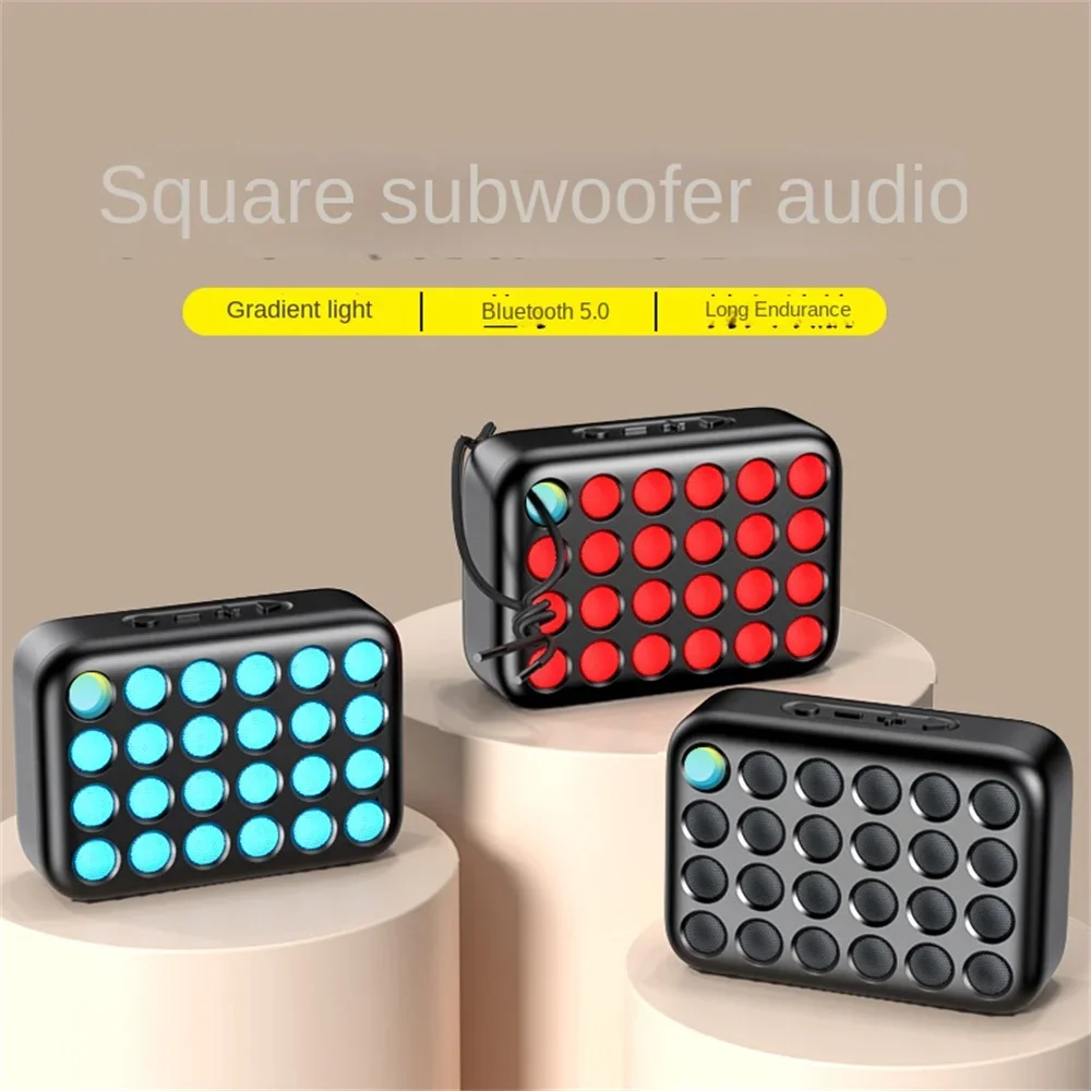 

Speakers Portable Mini Bluetooth-compatible Speaker Wireless Soundbar Outdoor HIFI Subwoofer Support TF Card FM Radio Aux New