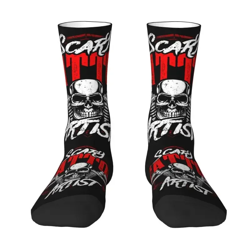 

Harajuku Scary Tattoo Artist Skull Socks Women Men Warm 3D Printing Tattooists Sports Football Socks