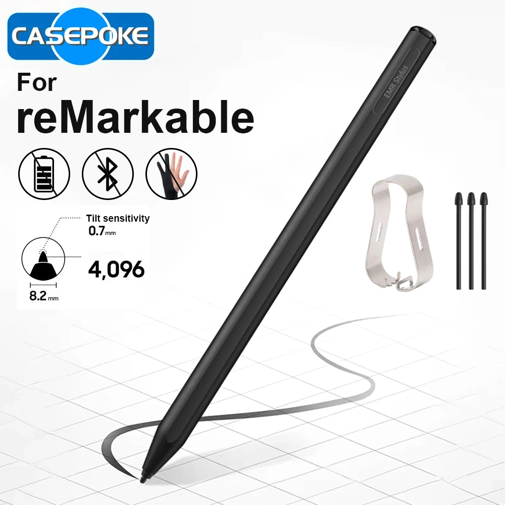 

Магнитный стилус для ReMarkable 2 с ластиком, 4096 уровней чувствительности, функцией отклонения ладони и поддержкой наклона, цифровая ручка для планшета.