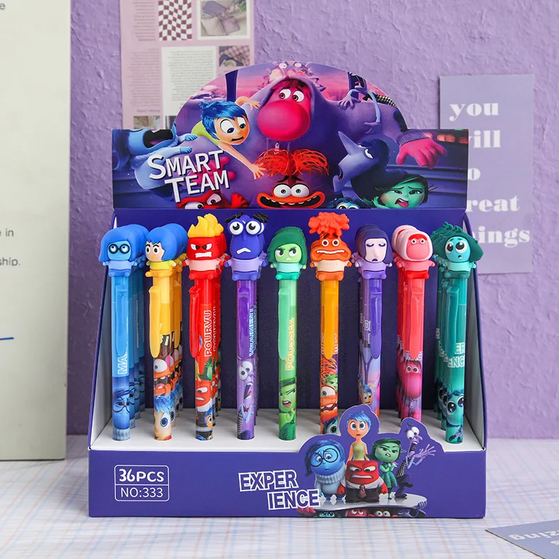 Disney Brain Agent Erasable Neutral Pen, High-value Student Cartoon Crystal Blue Push Pen view 3