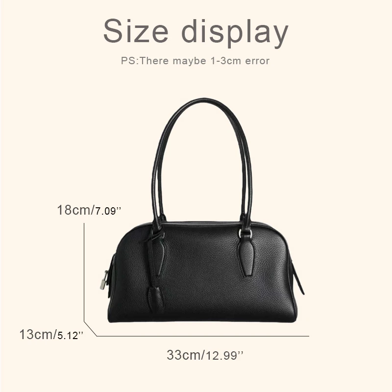 Custom Initials Leather Bowling Bags For Women Luxury Designer Handbags Purses 2026 New In Cowhide Lock Handle Underarm Shoulder