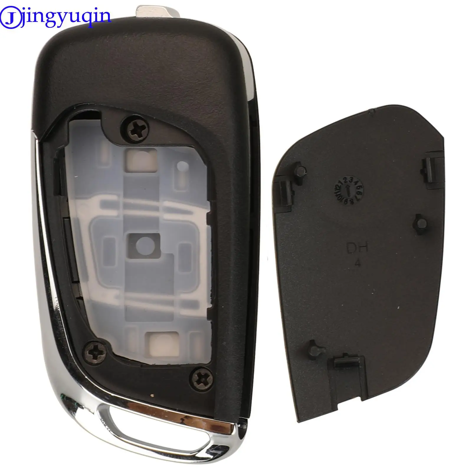 Jingyuqin Flip KD Caso Shell Chave Modificado, Fit para VW Toyota Prius Vios Camry Rav4 Highlander Corolla Coroa Corolla Ex Mazda, 10pcs