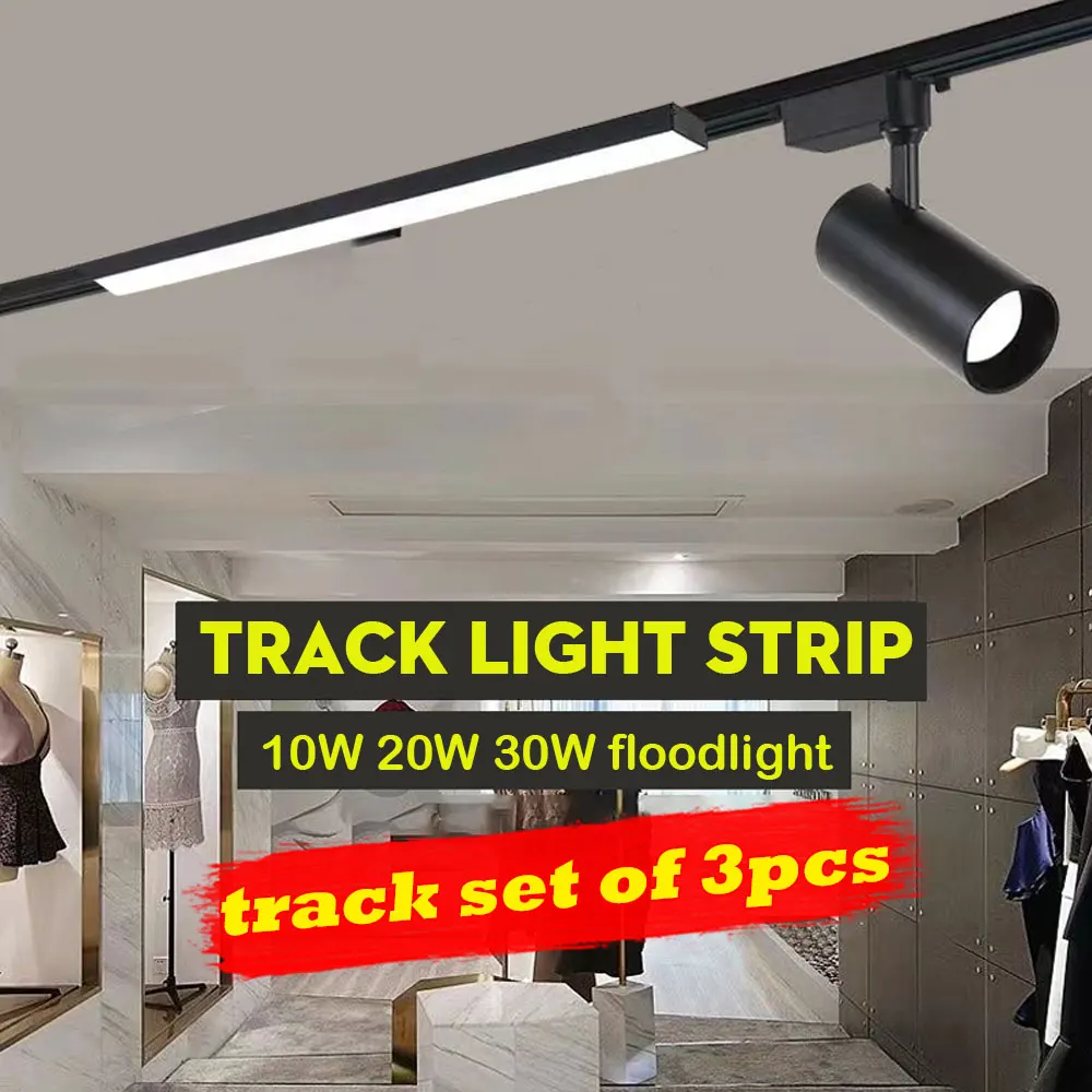 Led Track Light Spot LED 10W 20W 30W Wall Lamp Floodlight COB Rails Spot Track lighting Fixture Clothing Shop Living Room Home