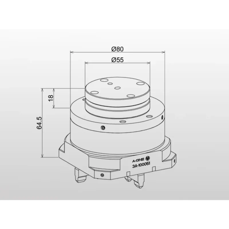4 Jaw Rapid Action Pneumatic Lathe Chuck Compatible With Erowa ER-007523