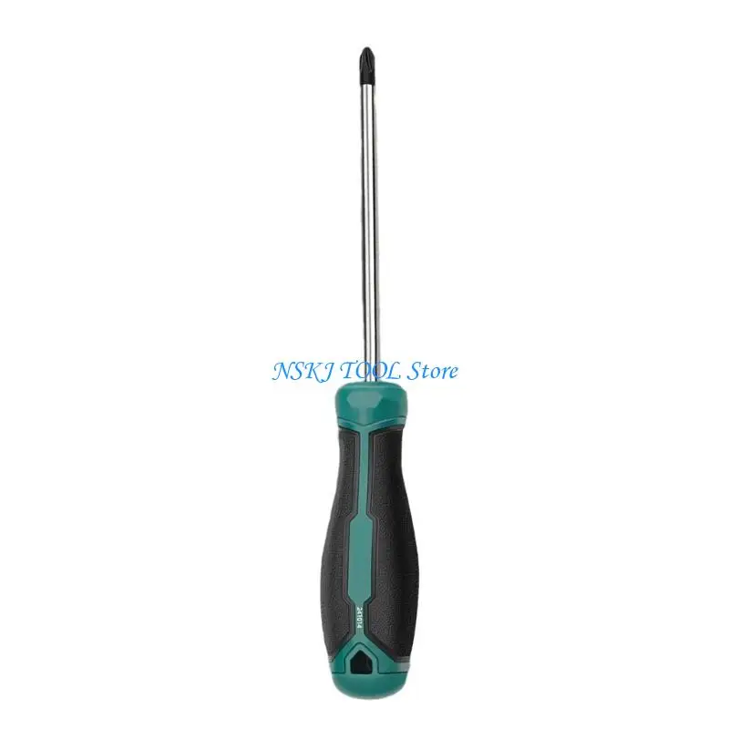 

L8RC Extended Screwdriver 6mm Crosses/Slot Head Rubber Handle for Mechanical Work Electronic Maintenance Repair