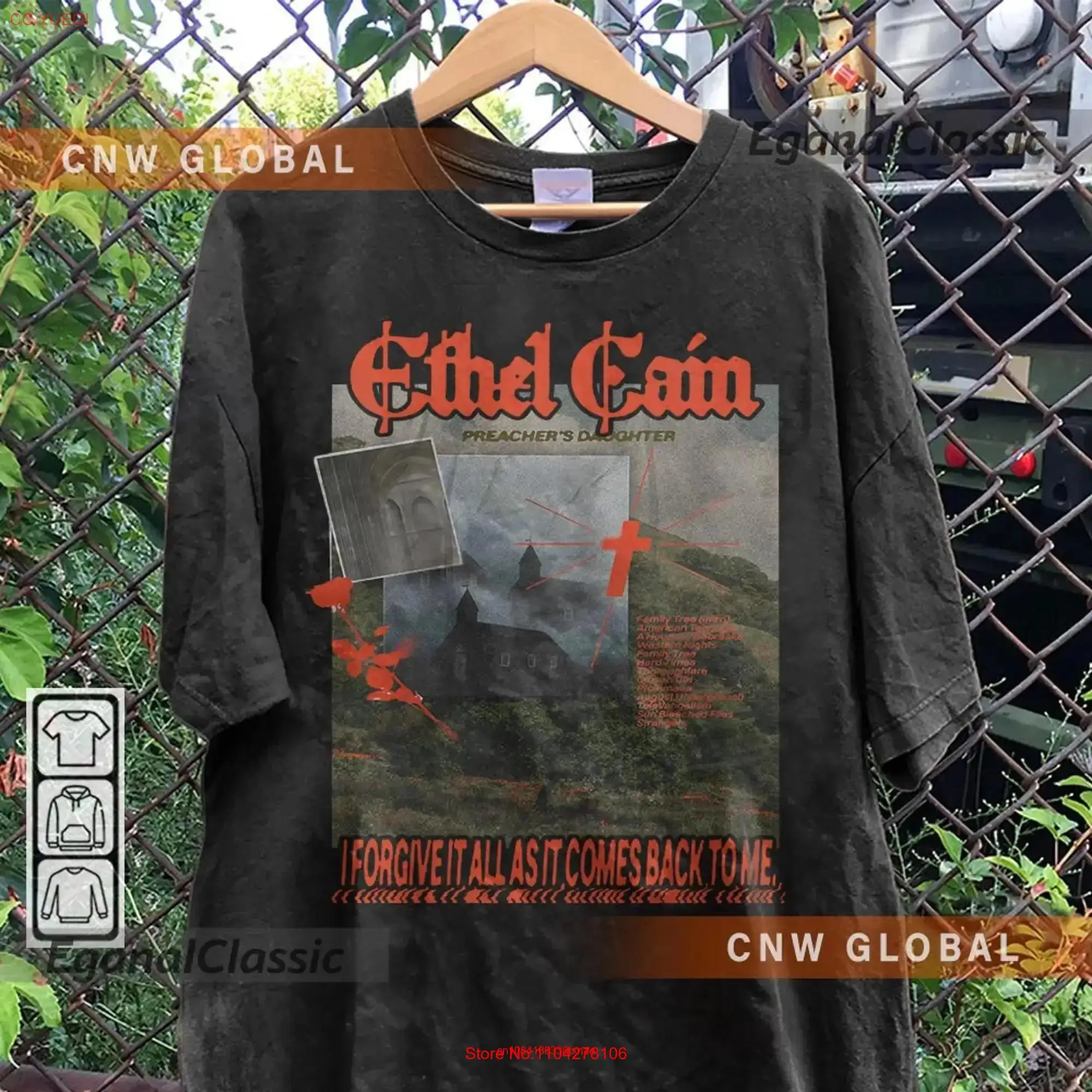 Ethel Cain Music T Shirt Preacher's Daughter Album Merch 8 Sun Bleached Inspired Bootleg 90s Vintage M607T