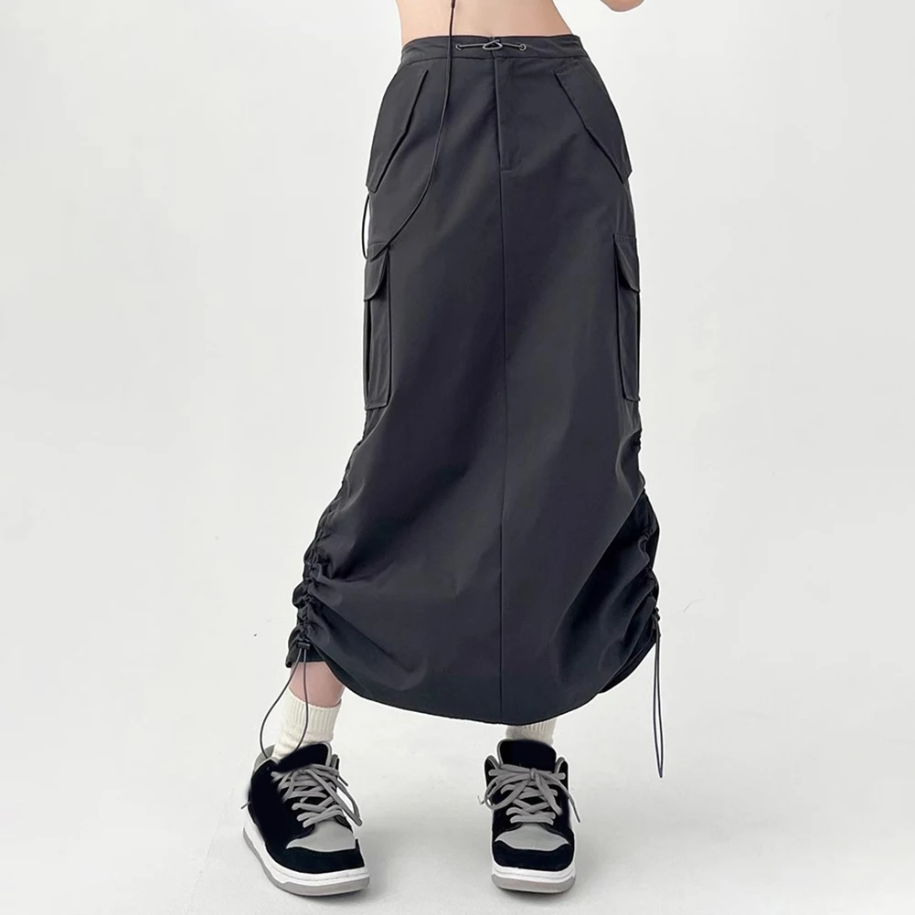 

Повседневная одежда Черная женская рабочая одежда Юбка Повседневная одежда Женская одежда Неэластичный материал Сплошной цвет Дизайн