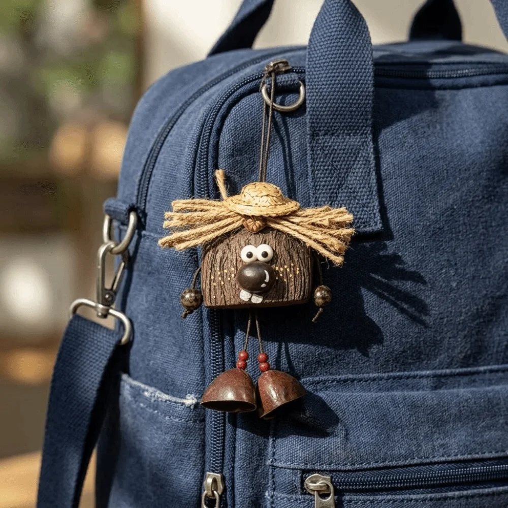 Eco-friendly Nut Shell Funny Tongue Keychain Fabric Lightweight Key Pendant Rope Creative Creative Ornament Daily Use