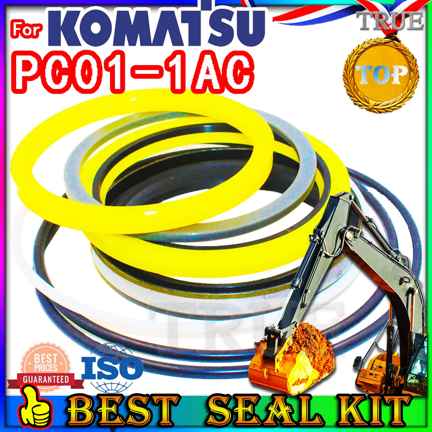 For KOMATSU PC01-1AC Oil Seal Repair Kit Boom Arm Bucket Excavator Hydraulic Cylinder PC01 1AC Heavy Master Excavating Machinery