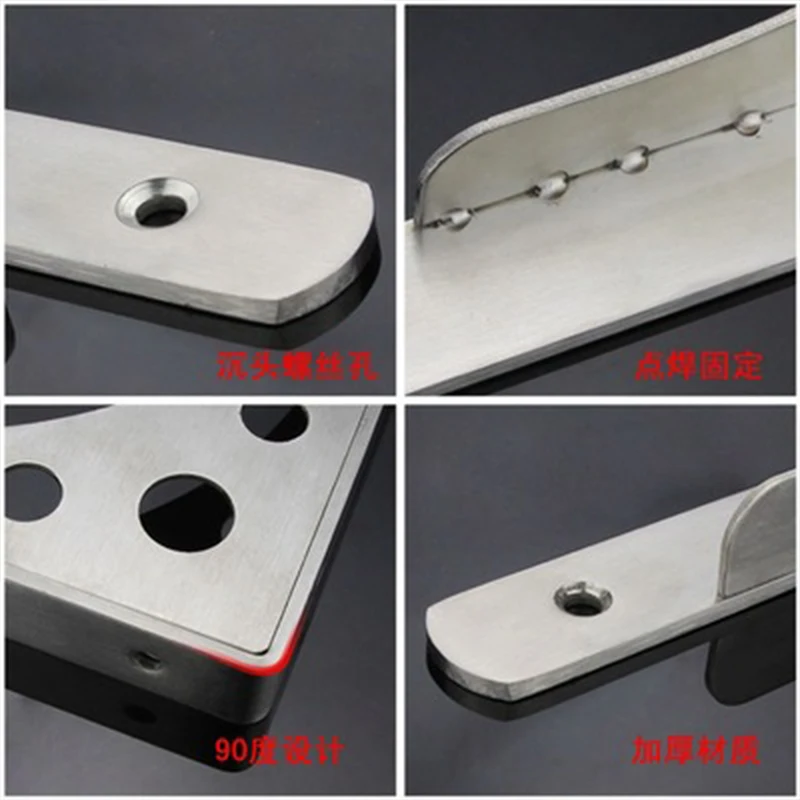 2 قطعة قوس ترايبود فضي اللون لرف الحائط خزانة الكتب مقصورة تصاعد قوس جبل دعم ثابت الرف