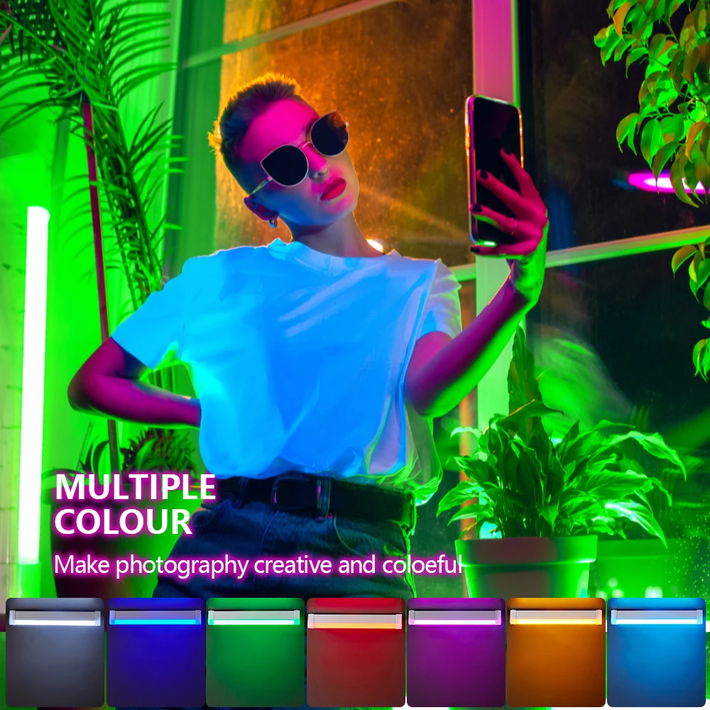 Handheld Fill Light LED Video Light Wand Stick Photography Lamp USB Rechargable Battery Flash Light Wand Colorful Selfie Lamp