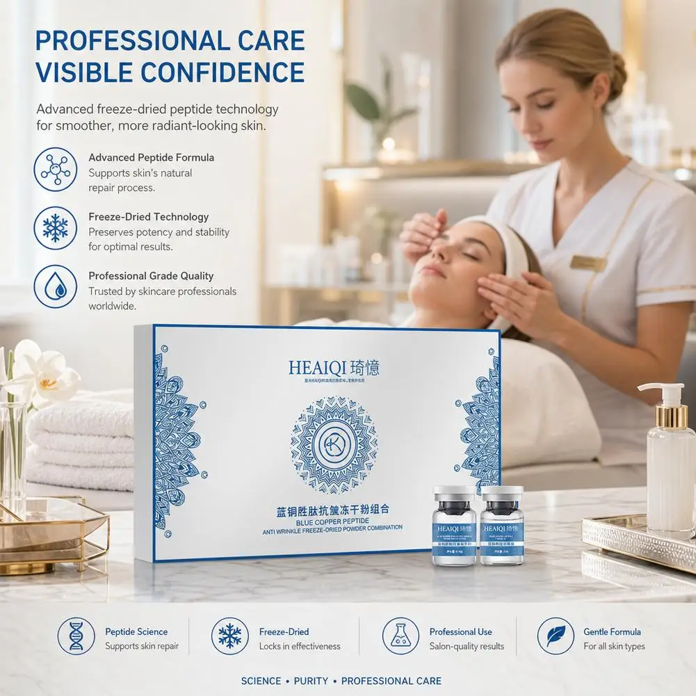 Blue Copper Peptide Freeze Dried Powder Kit Moisturizing, Moisturizing, Brightening, Repairing Sensitive Skin Peptide Solution