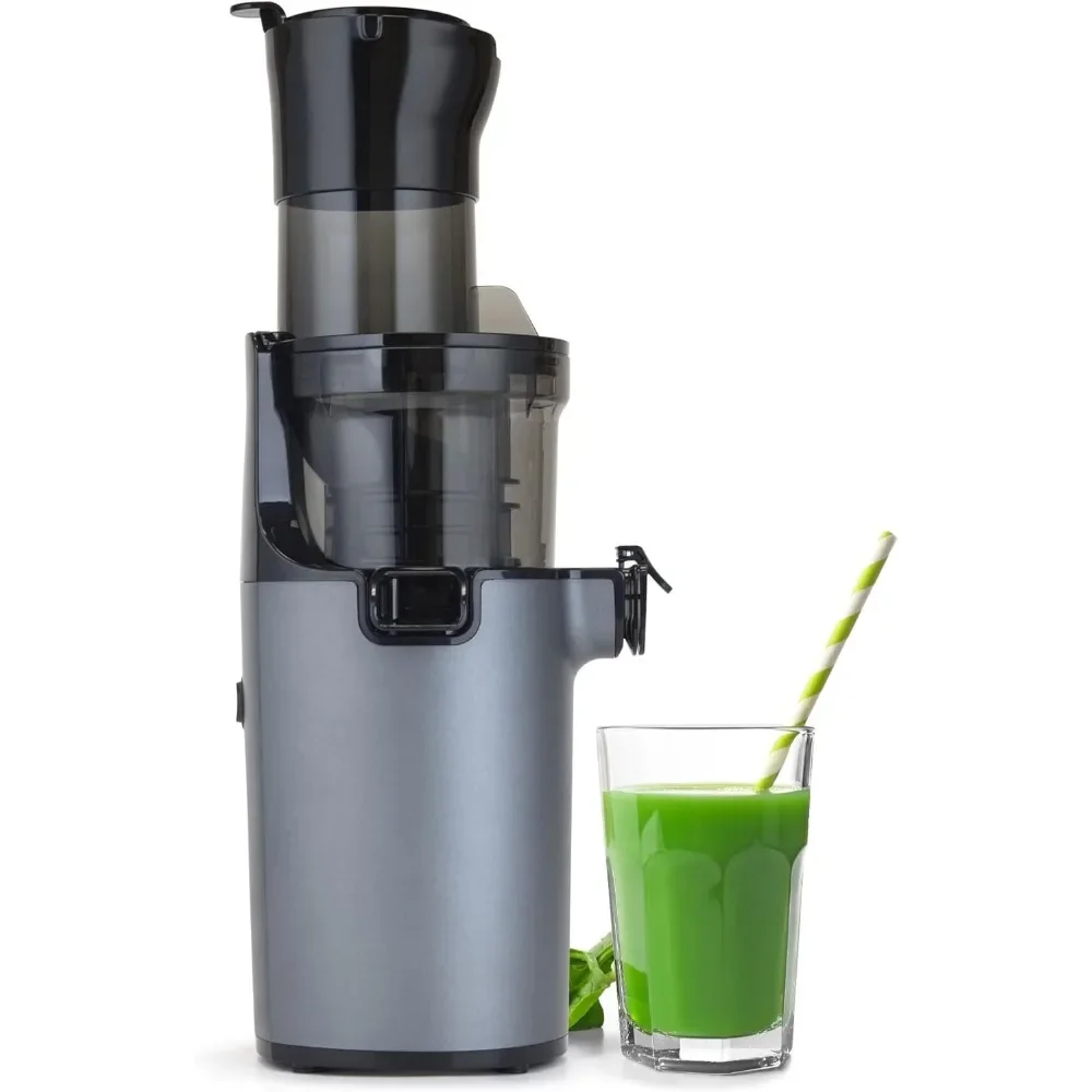 Glans SJX-1 Gemakkelijke Koude Pers Juicer Met Xl Feed Chute En Compacte Body, Grijs