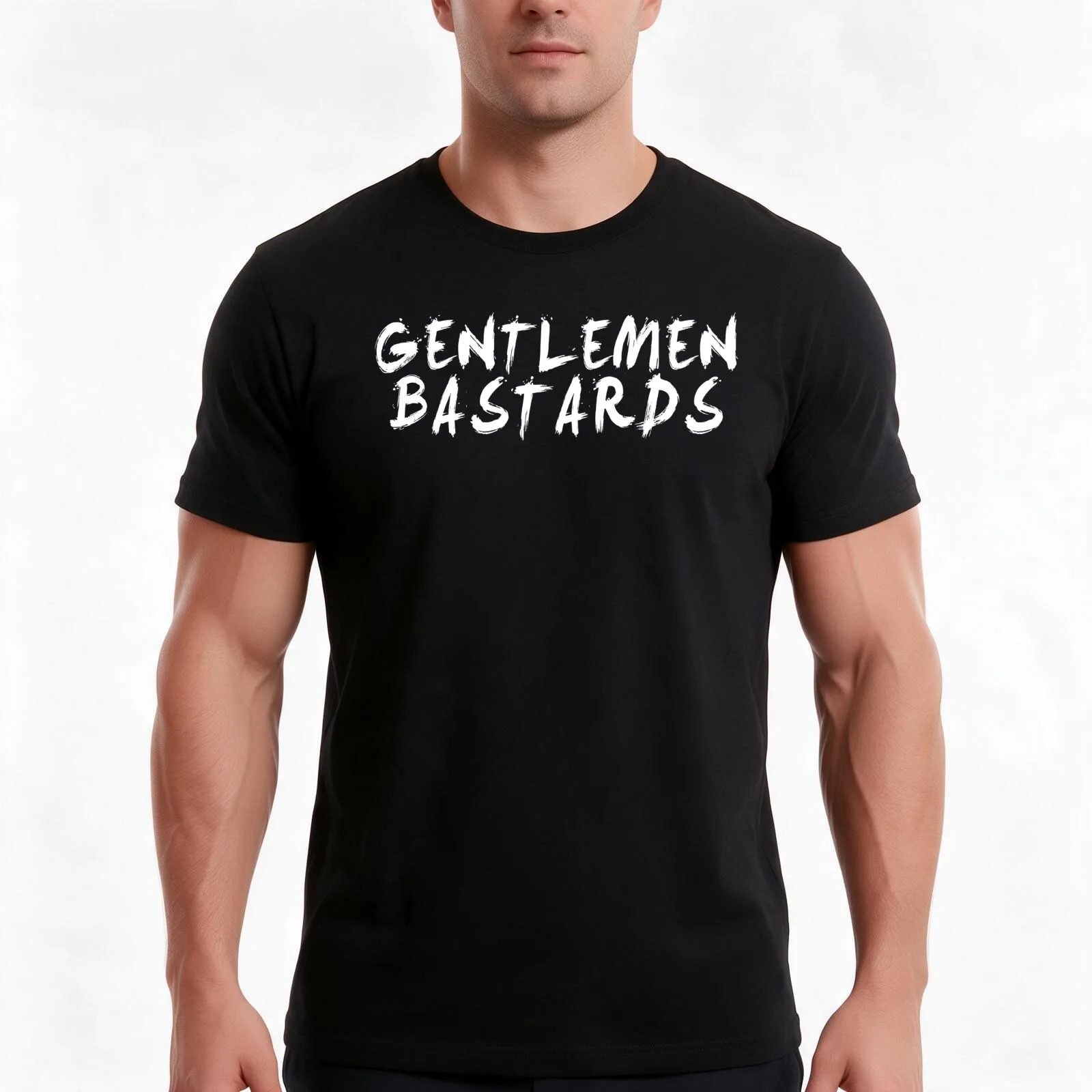 Gentlemen Bastards (White) T-Shirt Summer Casual Cotton Tee Oversized Streetwear Tops Vintage Graphic Print Unisex Men Women