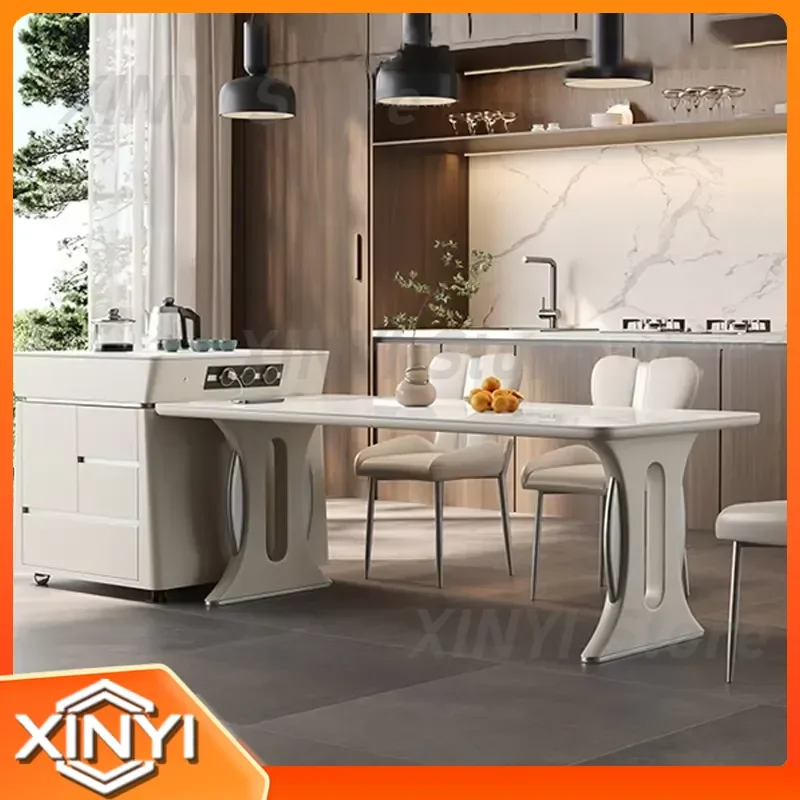 Island Dining Table for Home for Kitchen for Tea for Dining for Living Room French Cream Minimalist Separable High End Modern