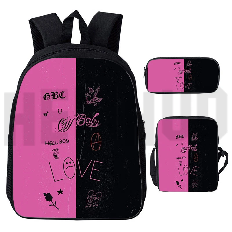 Sac à dos décontracté Anime Rared Lil Peep pour adolescents scolaires, sac de voyage pour ordinateur portable, sac à dos Lil Peep pour filles, 3 pièces/ensemble