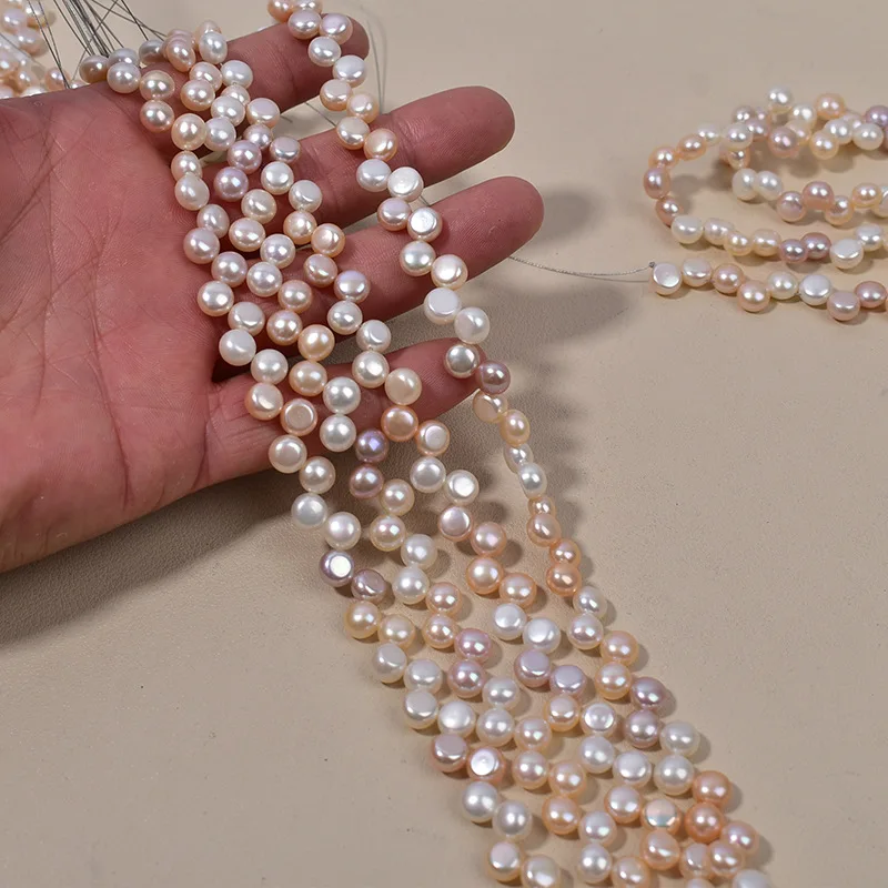 

AAA 7-8mm Natural Freshwater Pearl Candy Bread Beads for Jewelry Making DIY Accessories