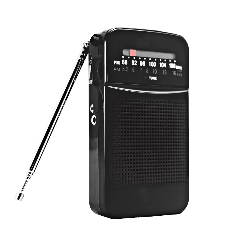 Pocket Portable Mini Radio FM/AM Digital Tuning Radio receiver 88-108MHz Earphone jack Player Radios AA batteries(not included)