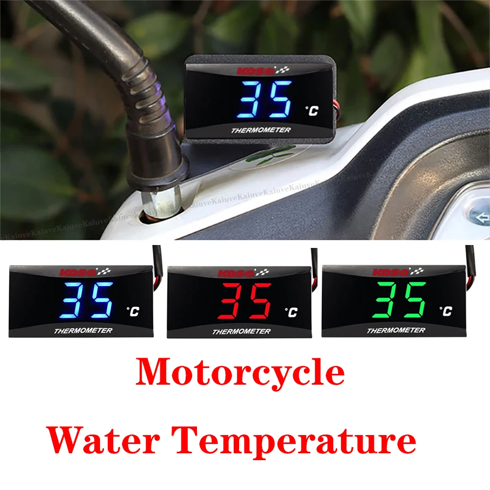 

Motorcycle KOSO Water Temperature Gauge Mini Meter Moto Universal Thermometer For XMAX300 CB400 MT 07 09 Sensor Scooter Racing