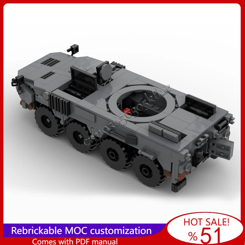 908 أجزاء MOC تخصيص سلسلة المعركة نوع 16 نموذج سيارة القتال المدرعة تجميعها ألعاب أطفال تعليمية إبداعية هدايا