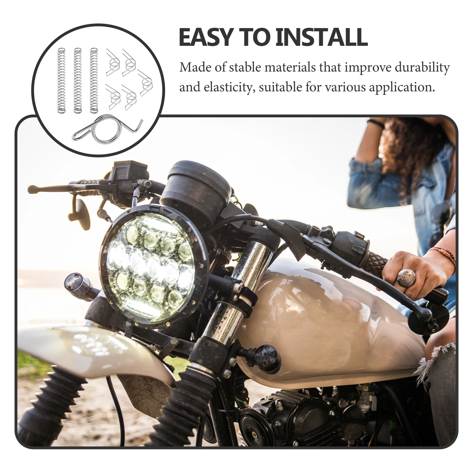 

1Set Springs Set for Motorcycle Kickstand Return Rear Brake Pedal Lever Side Stand Brake Light Switch Compatible with Electric