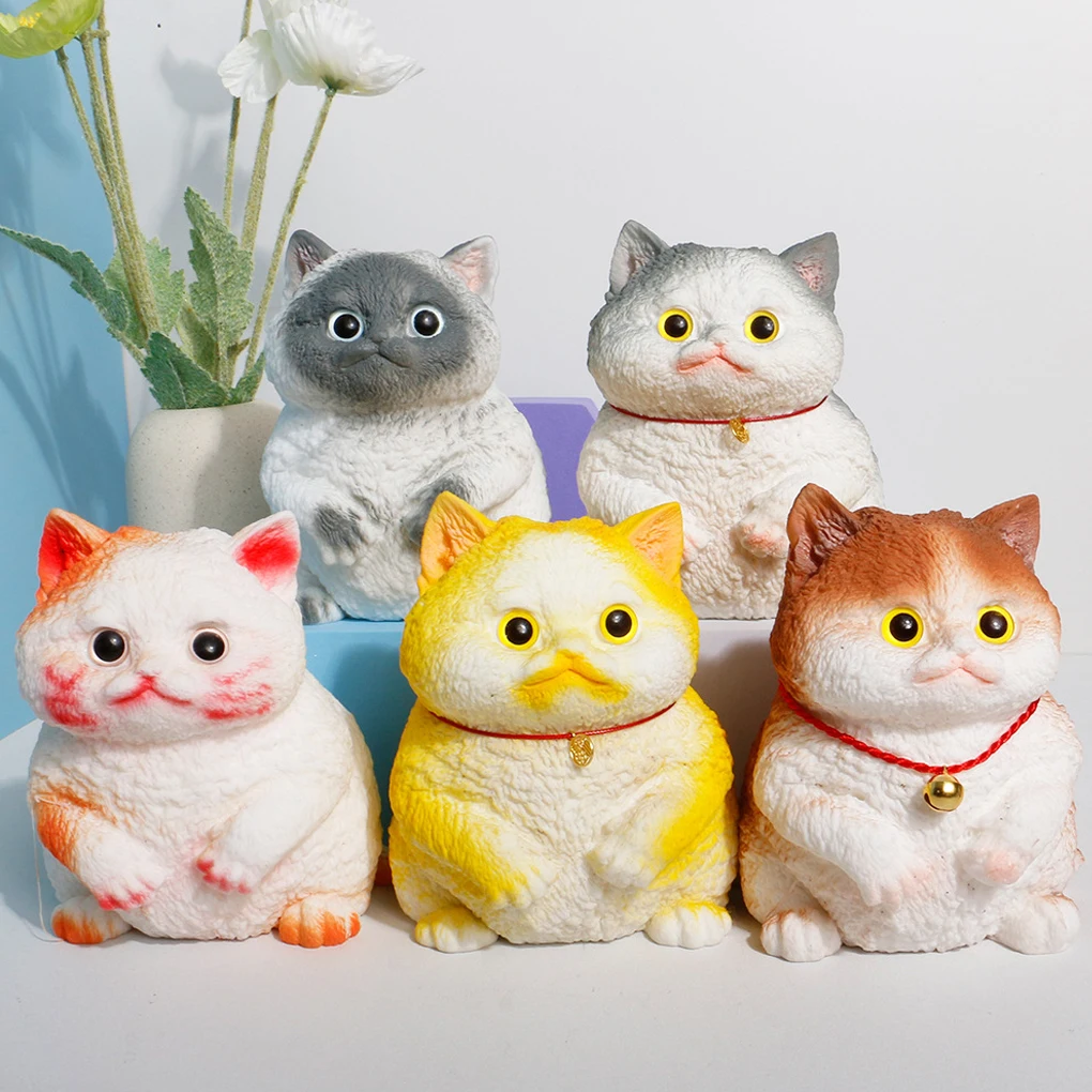 

Slow Rebound Sticky Fat Cat Pinching Finger Toy Animal Cartoon Simulation Cat Ornaments Children Sensory Toys To Relieve Anxiety