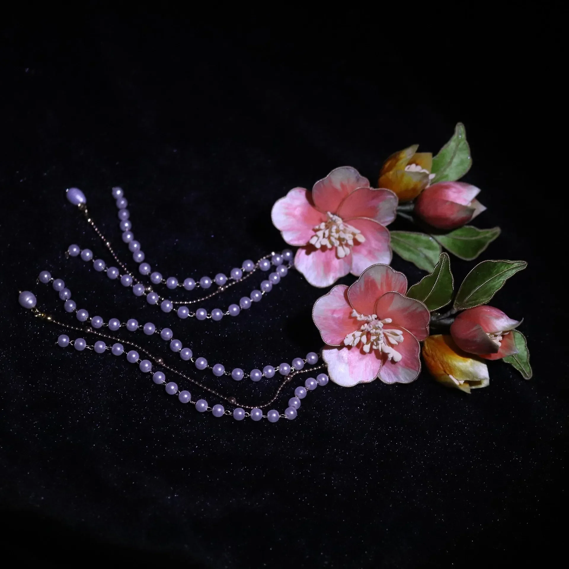 Gradual change filigree edelweiss peony camellia hairpin simple hairpin retro accessories classical cheongsam hairpin jewelry