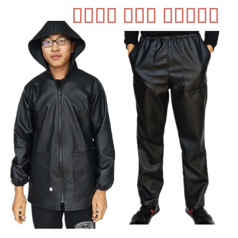 men's-leather-pants-and-jaet-set-waterproof-oil-resistant-windproof-fiberglass-workwear-for-car-repair-water-products