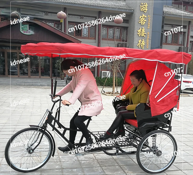 Tricycle tourism, sightseeing stage, filming, photography, tent park