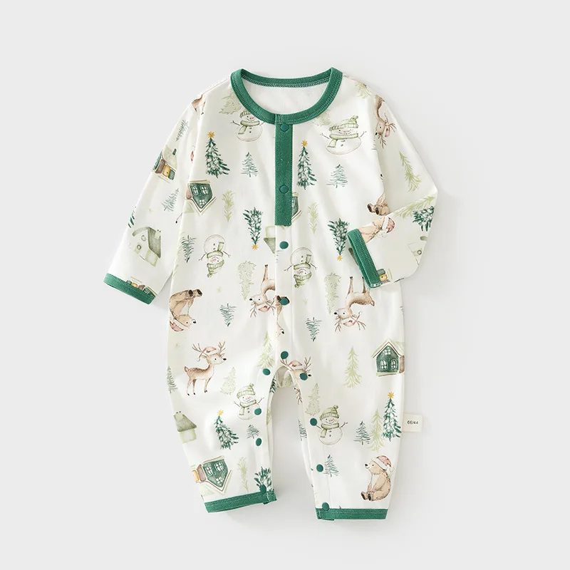 Baby Jumpsuit Baby Newborn Boneless Autumn and Winter Modal Baby Rompers Infant Children's Wear Jumpsuit