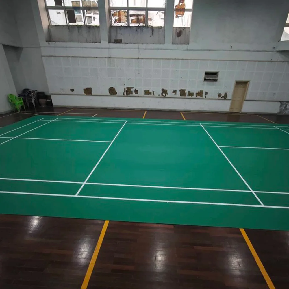 Beable PVC lantai untuk Badminton kristal pasir permukaan Bola Voli Badminton picleball multi-penggunaan Lapangan