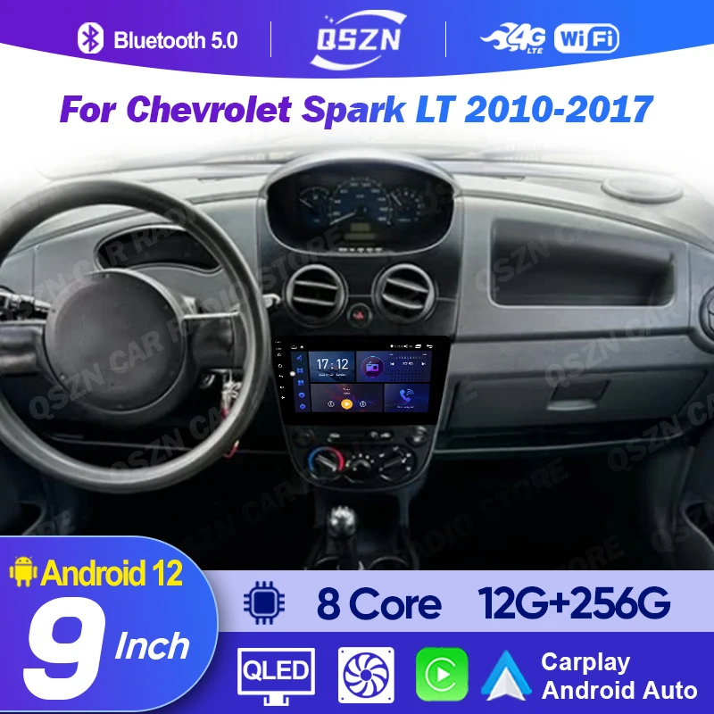 2Din Android 12 Car Radio for Chevrolet Spark LT 2010 -2017 Multimedia Player Carplay Auto Autoradio Navigatore Stereo Head Unit