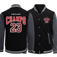 Chicago Champs 23 EE. UU. Ciudad Retro carta ropa para hombre moda suelta uniforme de béisbol Casual partes superiores nuevas clásicas chaquetas de Jersey masculinas