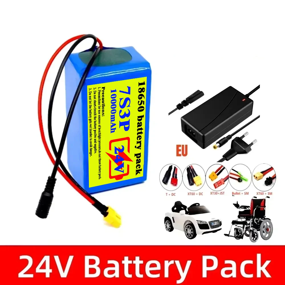

100% New 18650 High Capacity 24V 8000mAh Battery 7S3P 24V Li-ion Battery Pack for wheelchair , Scooter, Bike Replacement