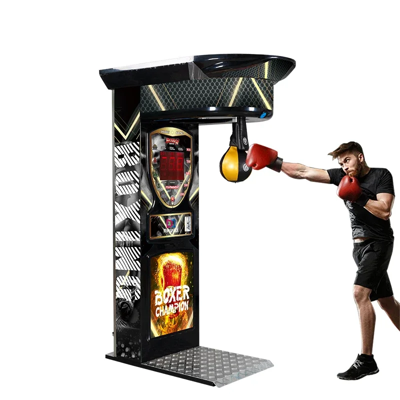 Black King Boxing Machine Arcade Game Adult Sports Machine Coin Operation Ultimate Punch Game Console Entertainment e