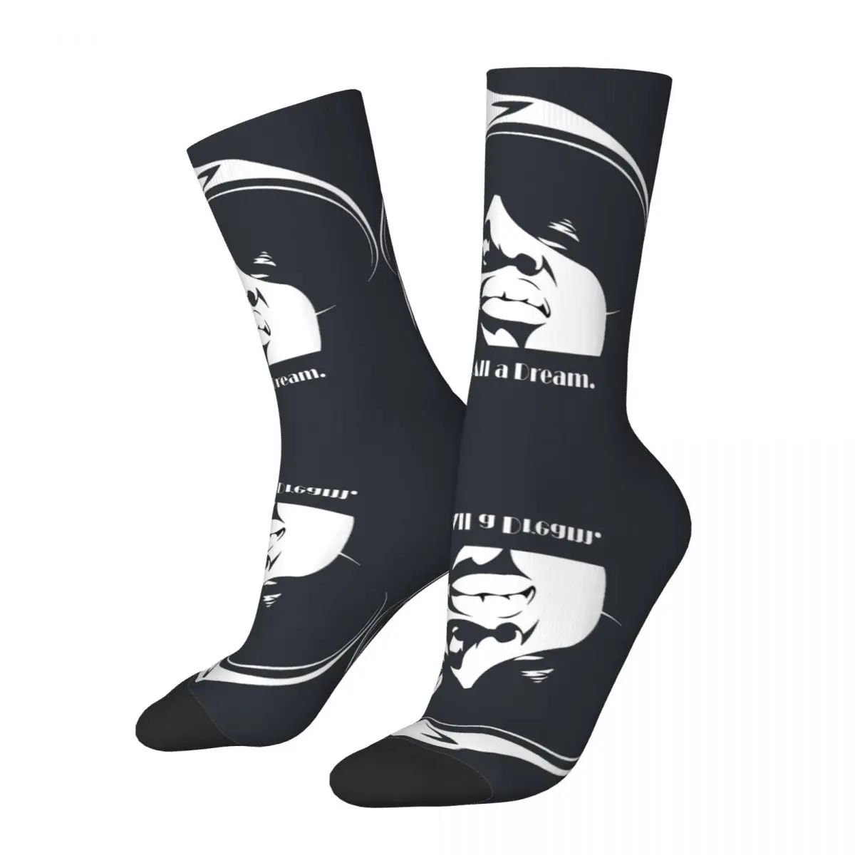 Hip Hop Retro 90S Hip Hop Streetwear Rap Urban - Crazy Men's Socks Unisex rapper Street Style Seamless Printed Crew Sock fugees