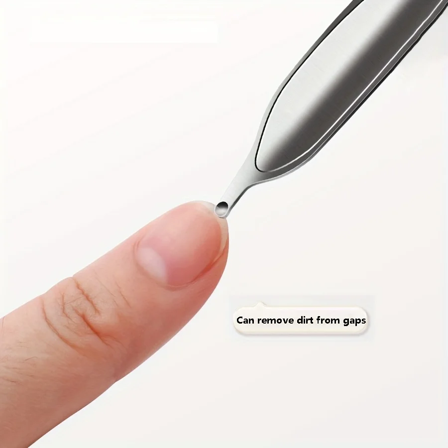 قطعة واحدة من مبرد أظافر احترافي، من الفولاذ المقاوم للصدأ على الوجهين، متين وقابل لإعادة الاستخدام، مبرد أظافر للرجال والنساء