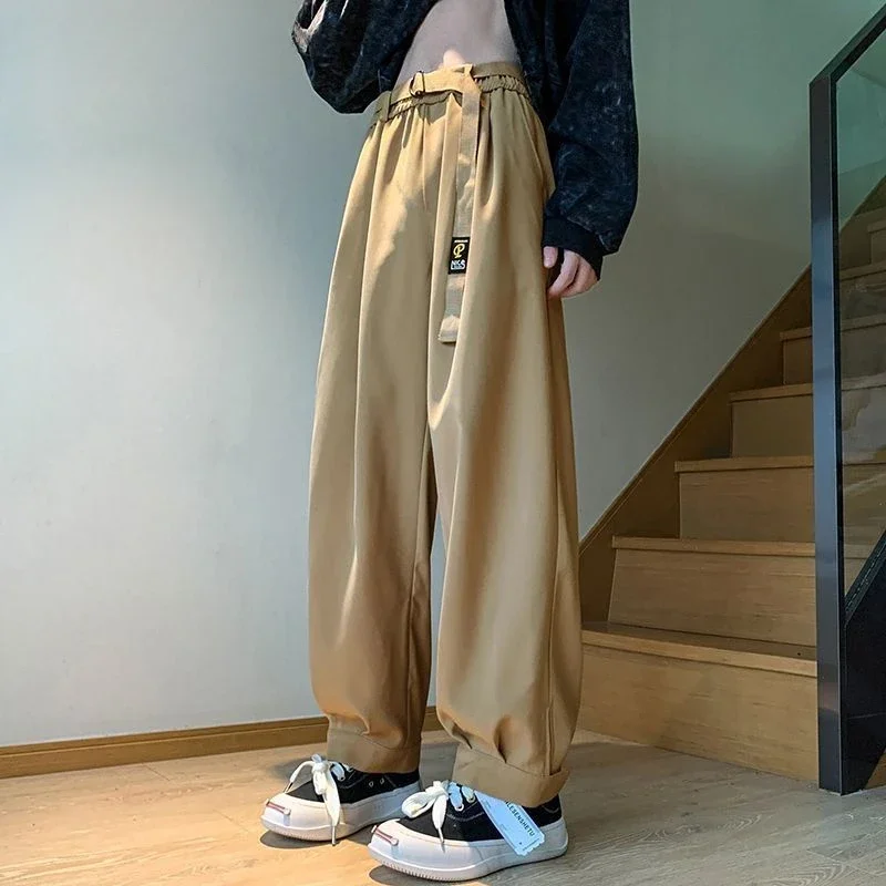 Male Sports Pants Thin Straight Men's Sweatpants Plain Goth Trousers Summer Casual Xxl Slacks Korean Y2k Sweatshirt Big Size