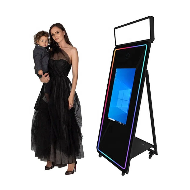 For 70inch 40inch Touch Screen Photobooth Mirror Selfie Portable Photo Booth Machine