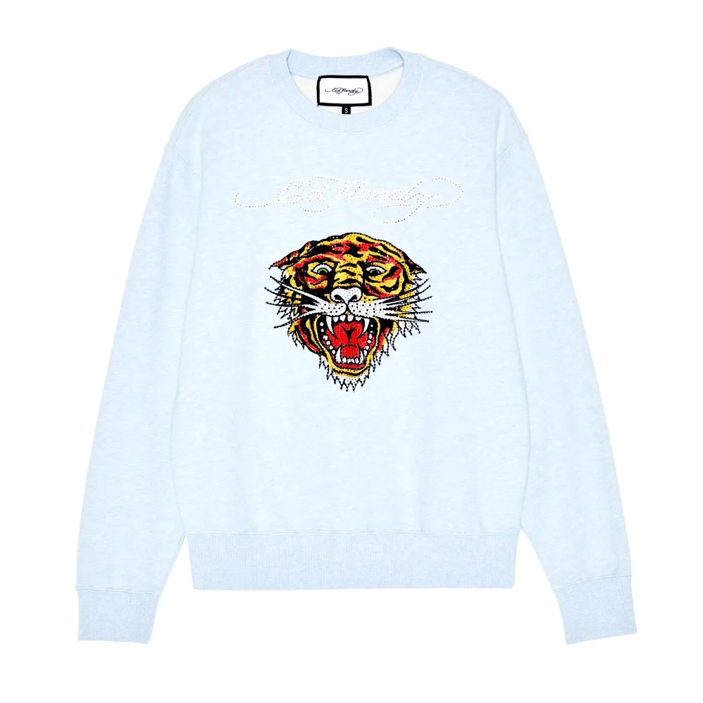 Classic Series Ed Hardy Ed Hardy Long Sleeve T-Shirt Sweater 2024 New Crew Neck Long Sleeve Autumn and Winter Sweater