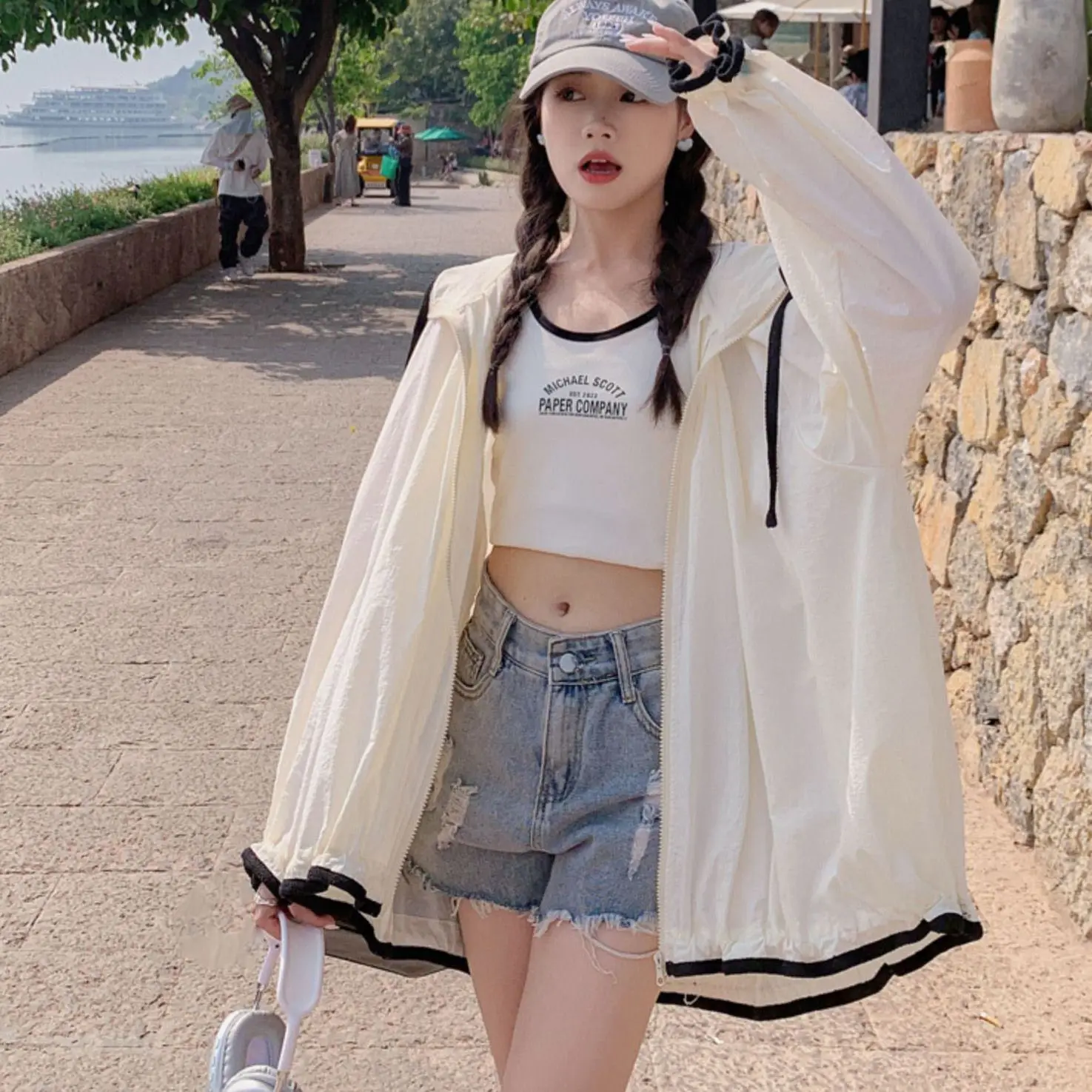 Sunscreen Clothes for Women in Summer New Long-sleeved Thin Simple Korean Jacket Loose Breathable Sunscreen Clothes for Women