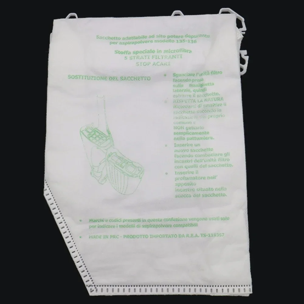 Accessories Kit For Vorwerk Kobold VK135 VK136, Dust Bags for Vorwerk Vacuum Cleaner + Hygienic Microfilters+ Profumin