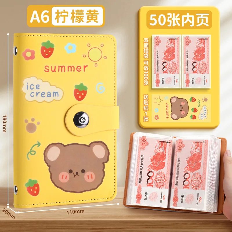 Money Organizer Book Cash Storage Pouch for Bills Receipts Collection Travel Home