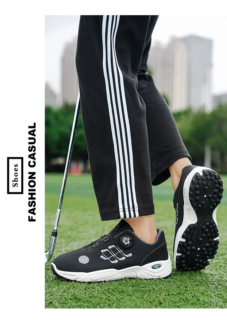 Herren-Golfschuhe für Herbst und Sommer, mit dicken und flexiblen Sohlen, bequem und atmungsaktiv, mit praktischem Twist-Lock-Design, geeignet für den täglichen Freizeitgebrauch, Golf, Outdoor-Sport und andere Aktivitäten – Detail 19