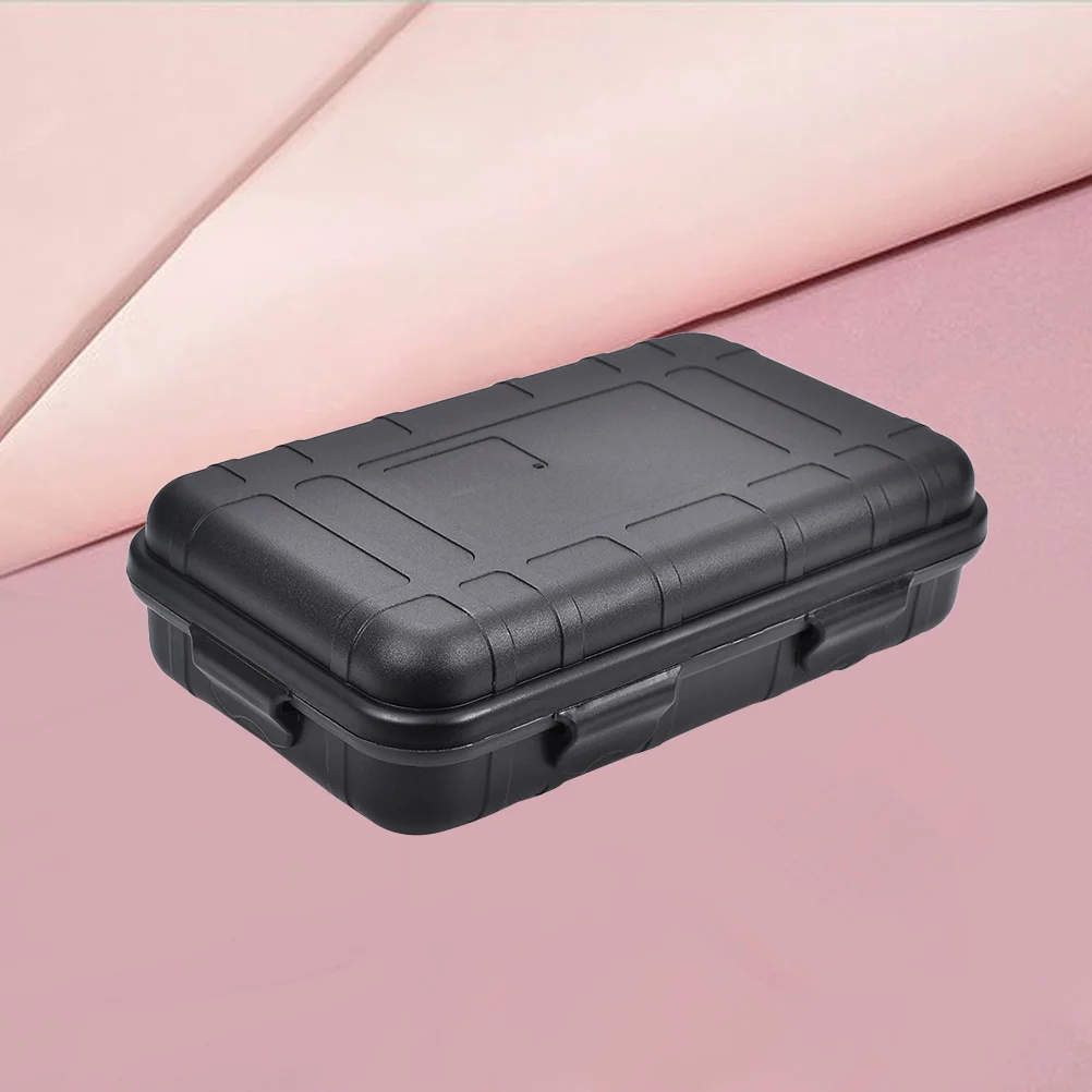 Waterproof Outdoor Survival Box Black Small Lightweight Multipurpose Emergency Tool Storage Case for Adventure Explorer