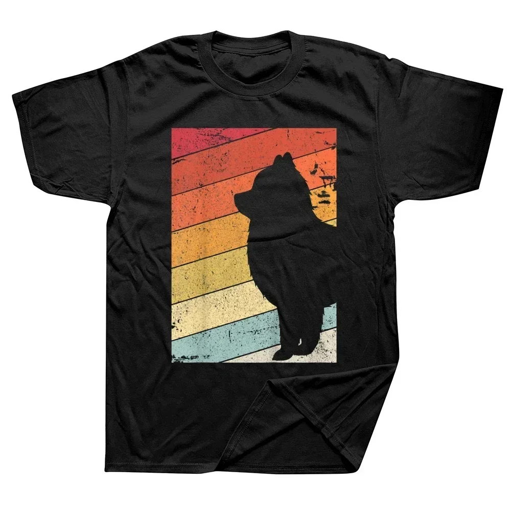 Graphic Cotton Streetwear Short Sleeve Birthday Gifts Summer Style T-shirt Mens Clothing Pomeranian Retro Style T Shirts