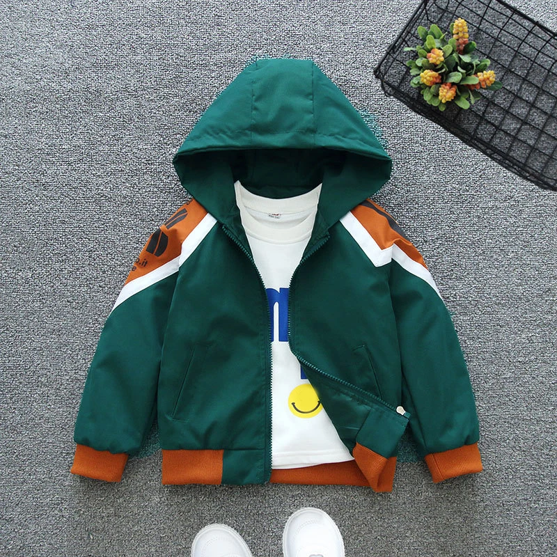 

2025 Spring And Autumn Boys Jacket Letter Fashion Windbreaker Zipper Boys Coat Birthday Gift 2-12 Years New Children's Clothing