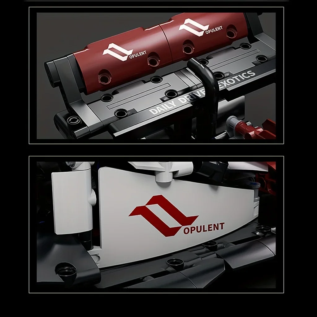 新しい技術的なスーパースポーツカー1:10スケール フォーミュラレーシング ビルディングブロック シティスピード 有名車両 ブロック MOC 組み立ておもちゃ 子供向けギフト