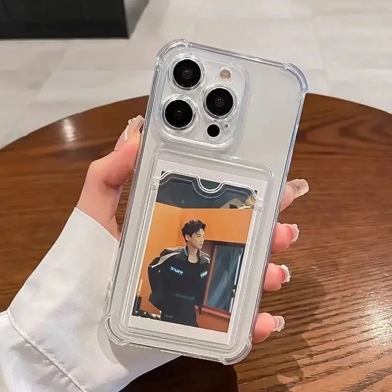 Photo Card Wallet Bag Case For iPhone 17 16 Pro Max 11 12 13 14 Pro 15 Plus 17 Air X XS Max 6 7 8 Plus SE Clear Cover Phone Case view 2